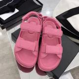 Ladies luxury rhombic leather sandals summer fashion brand comfortable non-slip Flat Roman sandals women's platform sandals