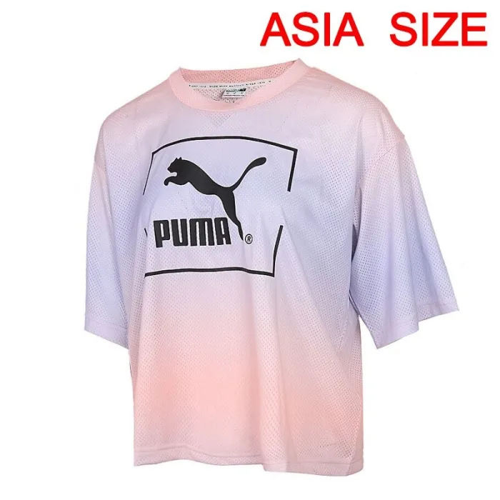Original New Arrival  PUMA TIE DYE Mesh Tee Women's  T-shirts short sleeve Sportswear