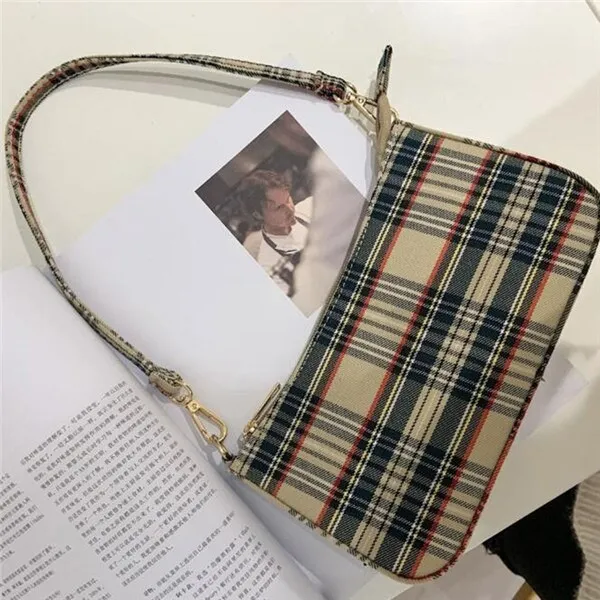 2020 hot sale vintage retro bags designer ladies hand bag French plaid red bag woman elegant bolsa feminina shoulder bag
