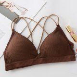 Wireless Sexy Bra Deep V Backless Seamless Soft Cup Bras Underwear Women Invisible Thin Cup Padded Comfortable Solid Lingerie
