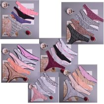 8color Gift full beautiful lace Women's Sexy lingerie Thongs G-string Underwear Panties Briefs Ladies T-back  3pcs/Lot xah11
