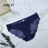Fashion Women's Sexy Lace Panties Seamless Underwear Briefs Leopard Ice Silk for Girls Bikini Cotton Crotch Transparent Lingerie