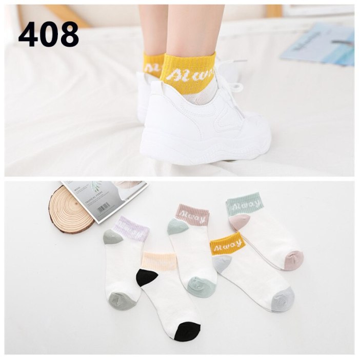 5Pairs  Arrivl Women Socks funny Fruits Cute Happy Silicone Slip Invisible Cotton Sock 35-40
