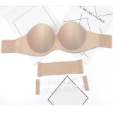 Women Magic Push Up Bra Strapless Women's Bras Underwired 1/2 Cup Back Band Dress Wedding backless invisible Bras G#