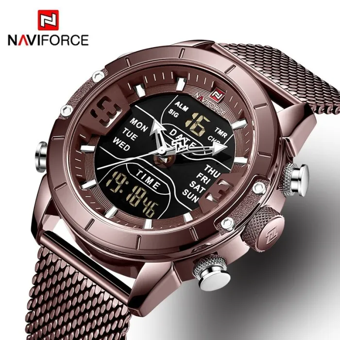 2020 Analog Digital Watches Men Luxury Brand Stainless Steel Sports Men's Watches Digital Waterproof Man Watch