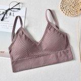Gym Fitness Yoga Running Bras Female Girls Pad Sportswear Tank Tops Sports Push Up Bras Sexy Women High Impact Tops Hot Sale