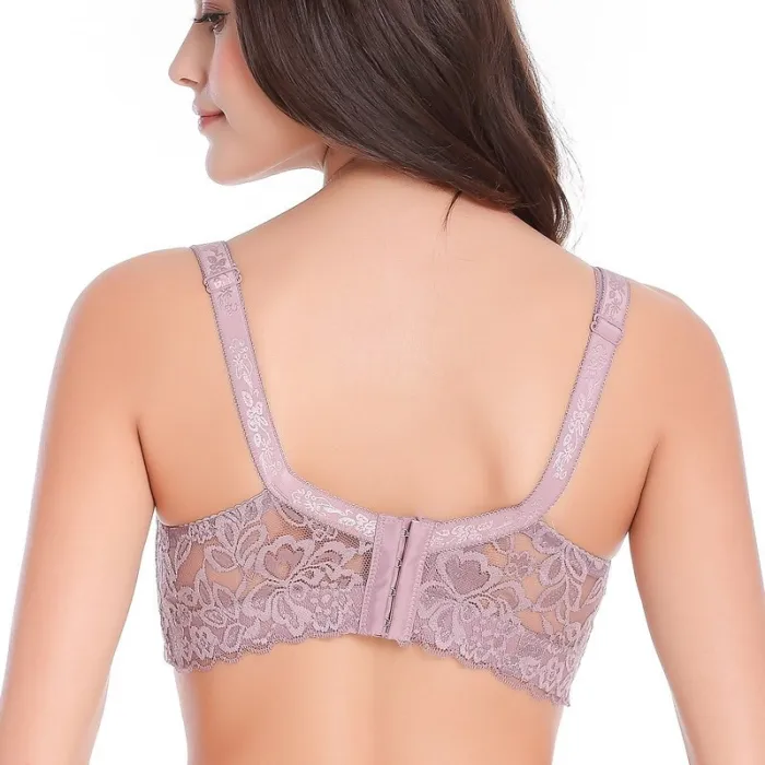 Plus size Foreign Trade Ultra-thin Lace Sexy Thin Cotton Cup Plump Big Push Up Bra  Bralette Encaje Sexy Bra modis lingerie
