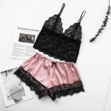 2020 Women Sexy Bra Set Ladies Sexy Lace Comfortable Polyester Sleepwear Underwear Tops Briefs Sets Lenceria Biquini