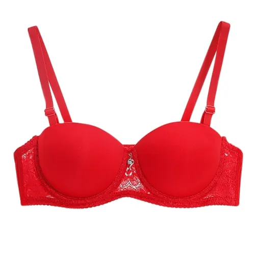 Women Bra Sexy Lace Lingerie Push Up Bra Thick Cup No Trace Anti-light Breathable Women Underwear Adjustable Plus Size Bra
