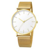 Fashion Casual Watch Womens Metal Hour Quartz Wristwatch Simple Mesh Black Stainless Steel Bracelet saa