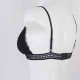 Sexy Lace Bra Seamless Wireless With Pads Thin Underwear Black/White Deep V Sexy Lingerie Soft Bras For Women Brallete