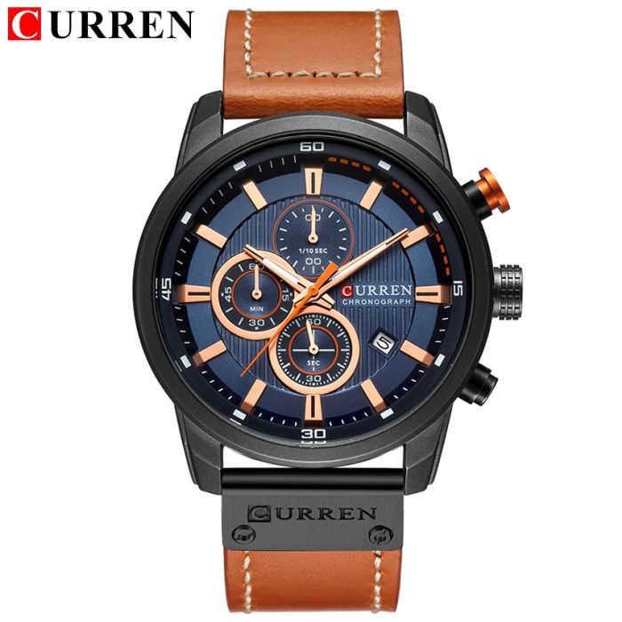 Luxury Brand Men Analog Digital Leather Sports Watches Men's Army Military Watch Man Quartz Clock