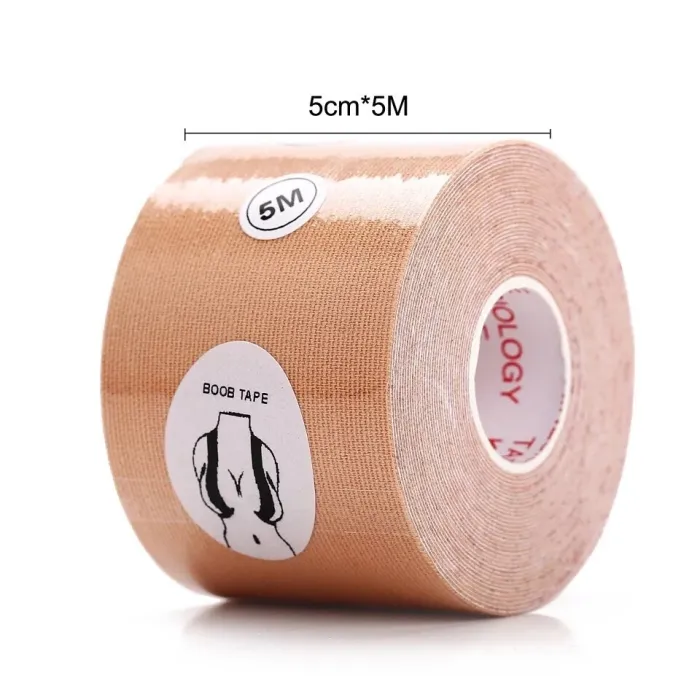 The Boobtape bra can be cut to fit the elastic tape on the invisible bra