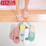 5Pairs  Arrivl Women Socks funny Fruits Cute Happy Silicone Slip Invisible Cotton Sock 35-40