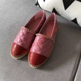 New Women Espadrilles Shoes Flat Genuine Leather Shoes Woman Casual Loafers Top Quality Spring Autumn Big Size 35-41