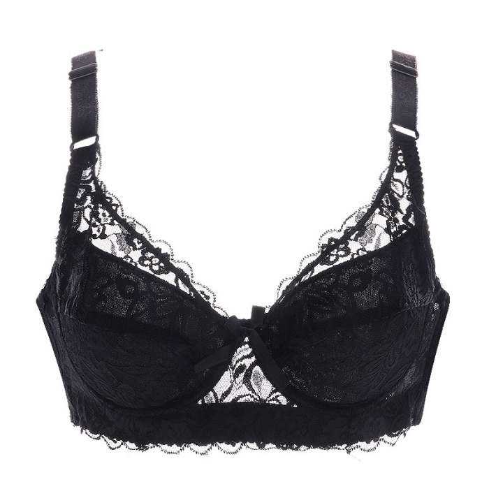 Meizimei Deep V Sexy Lingerie Lace Bras for Women thin Intimate Floral Plus Size Underwire Super Push up bhBrassiere Girl lady