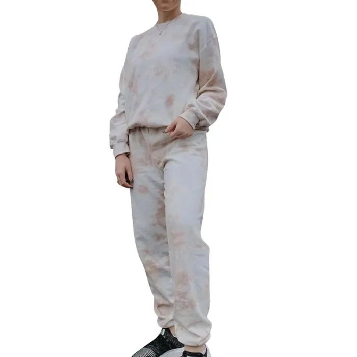 Tracksuit Women Clothes Two Piece Set Pants And Top Tie Dye Casual Wear Ropa Mujer Summer Autumn Femme 2 Pieces Streetwear Suits