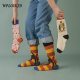 Couples Outdoor Skateboard Sox Autumn/Winter Creative Abstract Art Harajuku Hip Hop Streets Tide Sock Colorful Happy Funny Socks