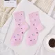 Ladies Socks Cotton Stars Moon Creative Fun Socks Universe Starry Sky Trend Harajuku Novelty Cute Middle Tube Women Cotton Socks
