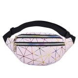 2019 Holographic Women Silver Laser Bum Bag Travel Shiny Waist Bags Fashion Girls Pink Leather Hologram Hip Bag