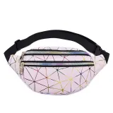 2019 Holographic Women Silver Laser Bum Bag Travel Shiny Waist Bags Fashion Girls Pink Leather Hologram Hip Bag