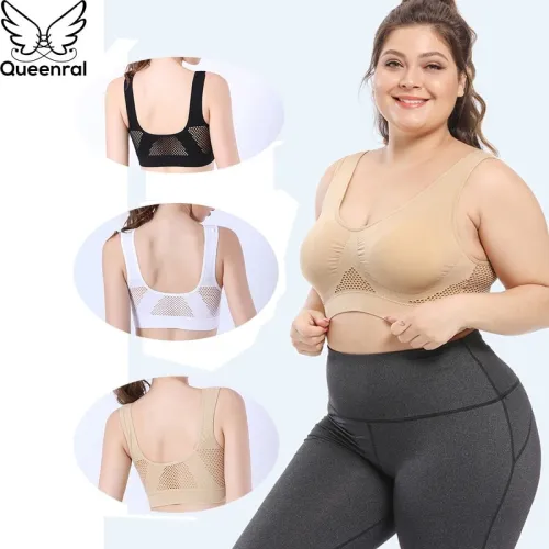 Bras For Women Plus Size Seamless Bra With Pads Easy Comfort Bra Active Everyday Push Up Bralette Vest Wireless Brassiere Bra