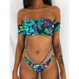 Rubylong 2019 Ruffles Bikini Women Sexy Vintage Swimsuit Brazilian Thong Bikini Set Female Retro Swimwear Push Up Bathing Suit