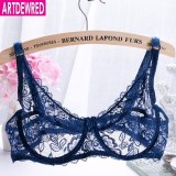 2018 NEW Sexy Women Lace Bra Luxury Cotton Mesh Bralette Lingerie Female Seamless Unpadded Floral Brassiere Intimates Femme