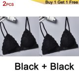Gumprun French Style Bralette Seamless Deep V Lace Bras for Women Wireless Push Up Bra Thin Soft Underwear Sexy Lingerie