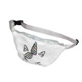 Sequins Printing  Unicorn Sequin Fashion Waist Bag Fanny Pack Children Cartoon Chest Bag Outdoor Travel Pocket Phone Pouch