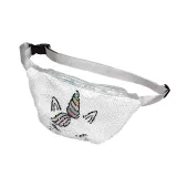 Sequins Printing  Unicorn Sequin Fashion Waist Bag Fanny Pack Children Cartoon Chest Bag Outdoor Travel Pocket Phone Pouch