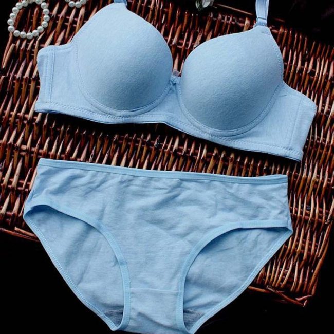 New Sexy High Quality Women Solid Color Bra set Silk Lace Flower Push up Big size Underwear Bra and Hollow out Panties