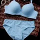 New Sexy High Quality Women Solid Color Bra set Silk Lace Flower Push up Big size Underwear Bra and Hollow out Panties
