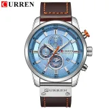 Luxury Brand Men Military Sport Watches Men's Quartz Clock Leather Strap Waterproof Date Wristwatch