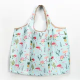 Reusable Shopping Bags Foldable Large Size Shopping Bags Totes Heavy Duty Washable Cloth Grocery Bags Eco-Friendly Ripstop