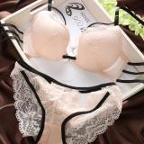 Sexy push up padded underwear briefs lace bra set bra and panty set back closure seamless  women underwire lingerie set