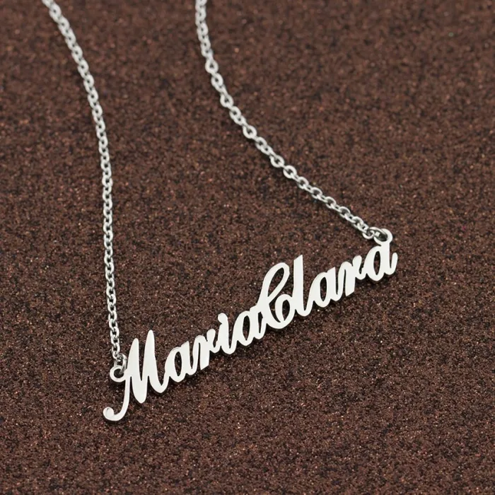 Stainless Steel Choker Custom Name Necklace Personalized Jewelry Men Handmade Nameplate Pendant Necklaces Women Best Friend Gift
