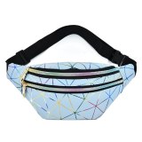 2019 Holographic Women Silver Laser Bum Bag Travel Shiny Waist Bags Fashion Girls Pink Leather Hologram Hip Bag