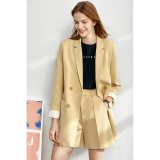 Minimalism suit set for women Autumn  4 piece set women Solid blazer,vest,high waist pants  women's costumes 12060909