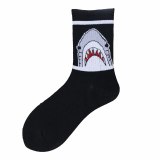 1 pair colorful Men's socks funny European  maple leaf hip-hop In Tube socks cotton personalized sports  basketball socks women