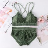 Women Lace Bra Sets Seamless Underwear Backless Vest Sexy Panties Padded Bralette Lingerie Ultrathin Briefs Female Intimates #F