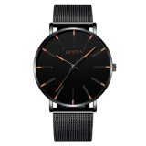 2020 Minimalist Men's Fashion Ultra Thin Watches Simple Men Business Stainless Steel Mesh Belt Quartz Watch