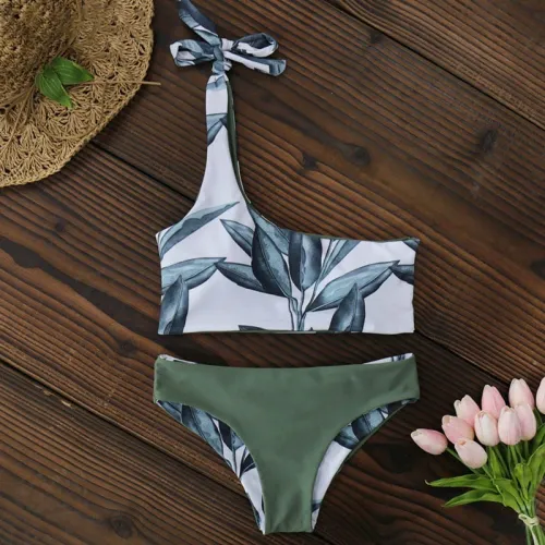 Bikini Women Swimwear Push Up Swimsuit One Shoulder Print Brazilian Bikini Set 2020 Biquini Bathing Suit Beach Swimming Suit