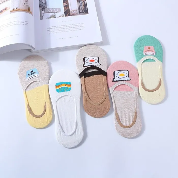 28 Style 10 Piece=5 Pairs/lot Cute Harajuku Animal Socks Women Summer Korean Cat Bear Rabbit Funny Low Cut Ankle Sock Happy Sox