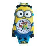 2019 New Despicable Me Little yellow man Watches for Children Kids Watch Leather Quartz Wristwatches baby boy Girl Student Clock