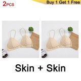 GUMPRUN Seamless Soft Bras for Women Thin Strap Wireless Push Up Bra Backless Comfort Underwear Bralette Sexy Lingerie
