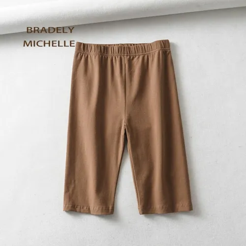 sexy women cotton high waist elastic pure color slim Knee-Length bikeshorts leggings female