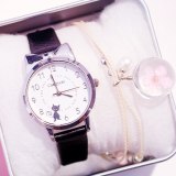 Kids Watches Students Children Pink Watch Girls sale Leather Child Hours Black Cat Quartz Wristwatch Girl Gift Clocks