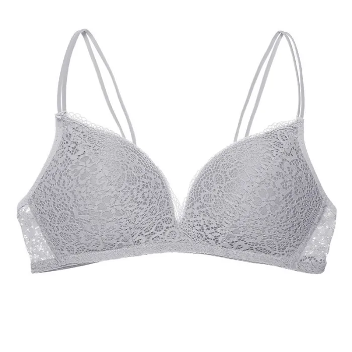 FINETOO Women Bra Sexy Lace Bralette Floral Wireless Bra Female Underwear A B Cup Sexy Lingerie Soft Solid Color Bras Brassiere