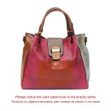 Retro Color Leather Patchwork Shoulder Bag Ladies Italian Leather Hobo Women Vintage Tote Female Crossbody&Messenger HandBag
